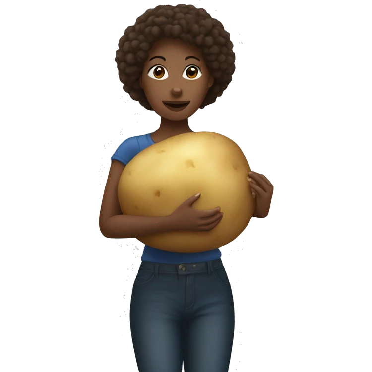 Women holding a potato  emoji