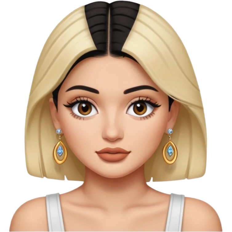 kylie jenner with earrings emoji