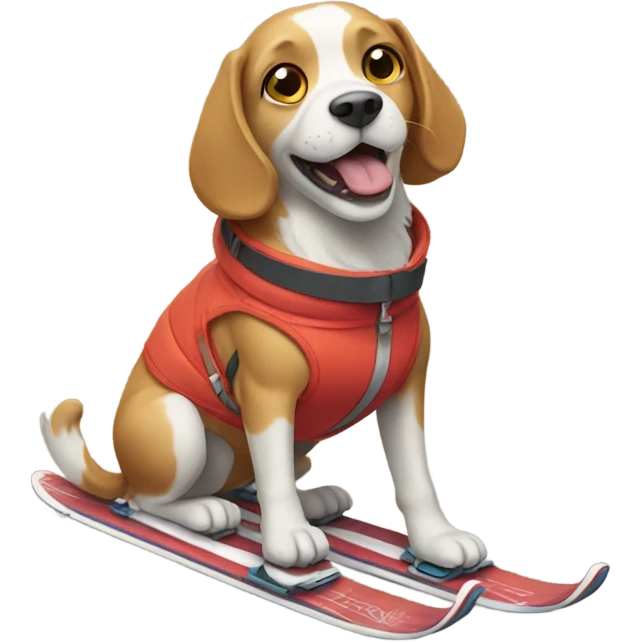 Dog with skis emoji