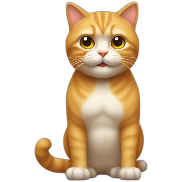 Un chat qui fait de la musculation emoji