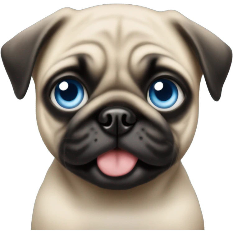 Baby pug with big blue eyes  emoji