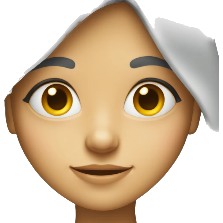 Girl with big nose emoji