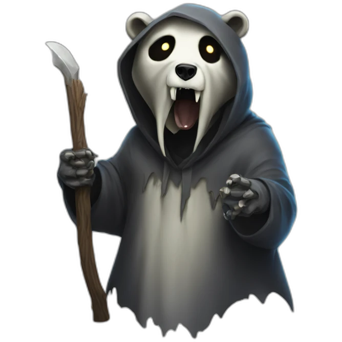 ghost reaper as a grizzly emoji