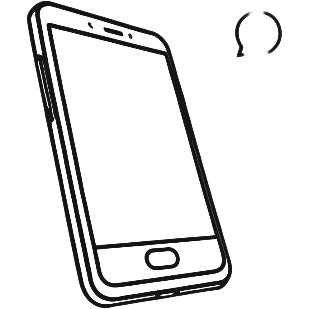 smartphone with social media icons emoji