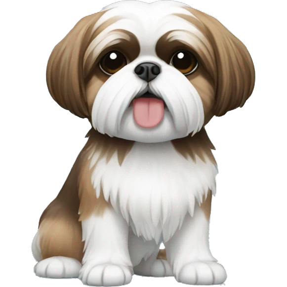 Shihtzu holding a phone emoji