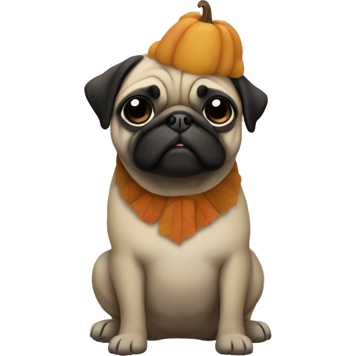 Thanksgiving pug emoji