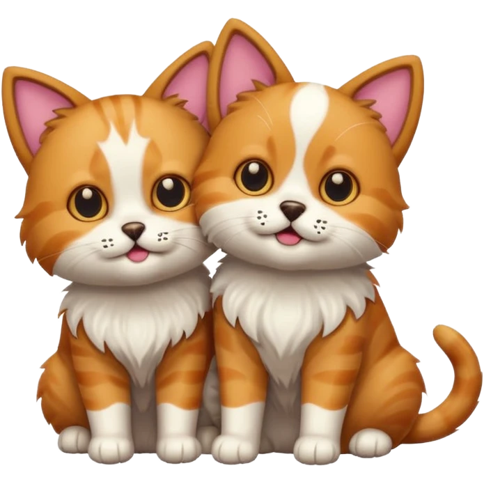 Cat whit a dog  emoji