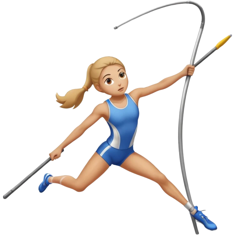 Girl pole vaulting emoji