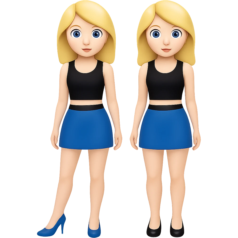 Change hair color to blonde, keep all other features the same, in emoji style with no background. emoji
