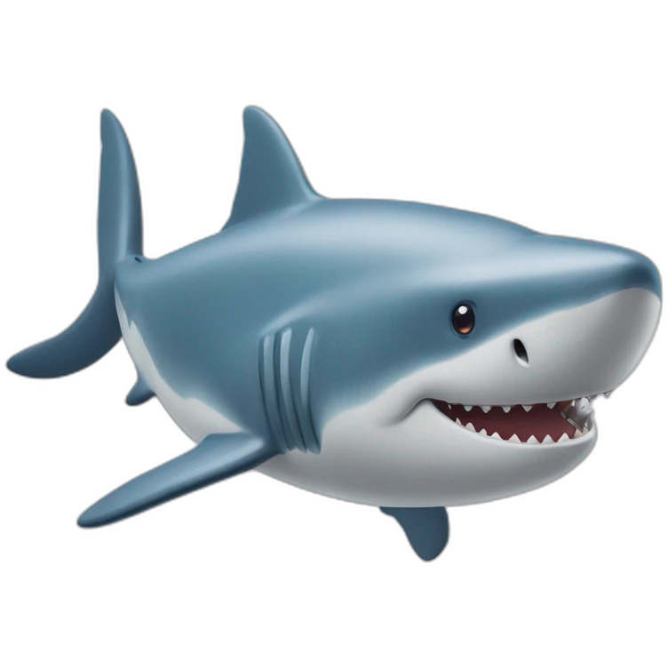 Dauphin faisons un câlin à un requin emoji