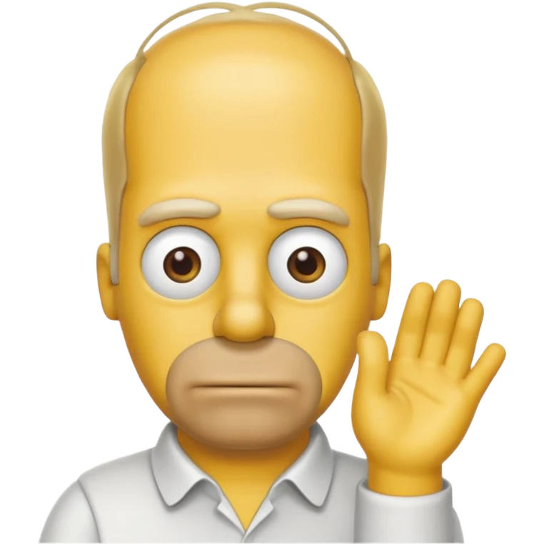 Homer Simpson emoji with 16 thinning hair on top of head emoji