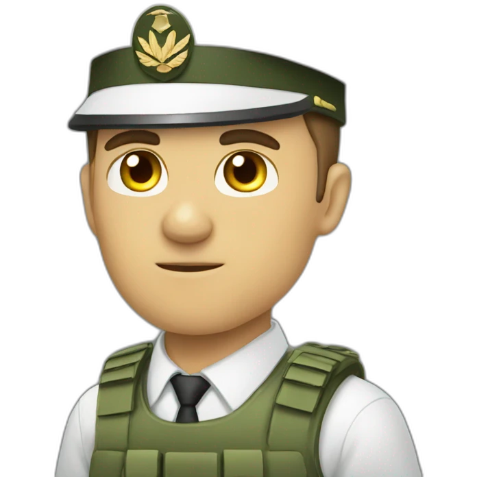 Military man is stealing fuel emoji