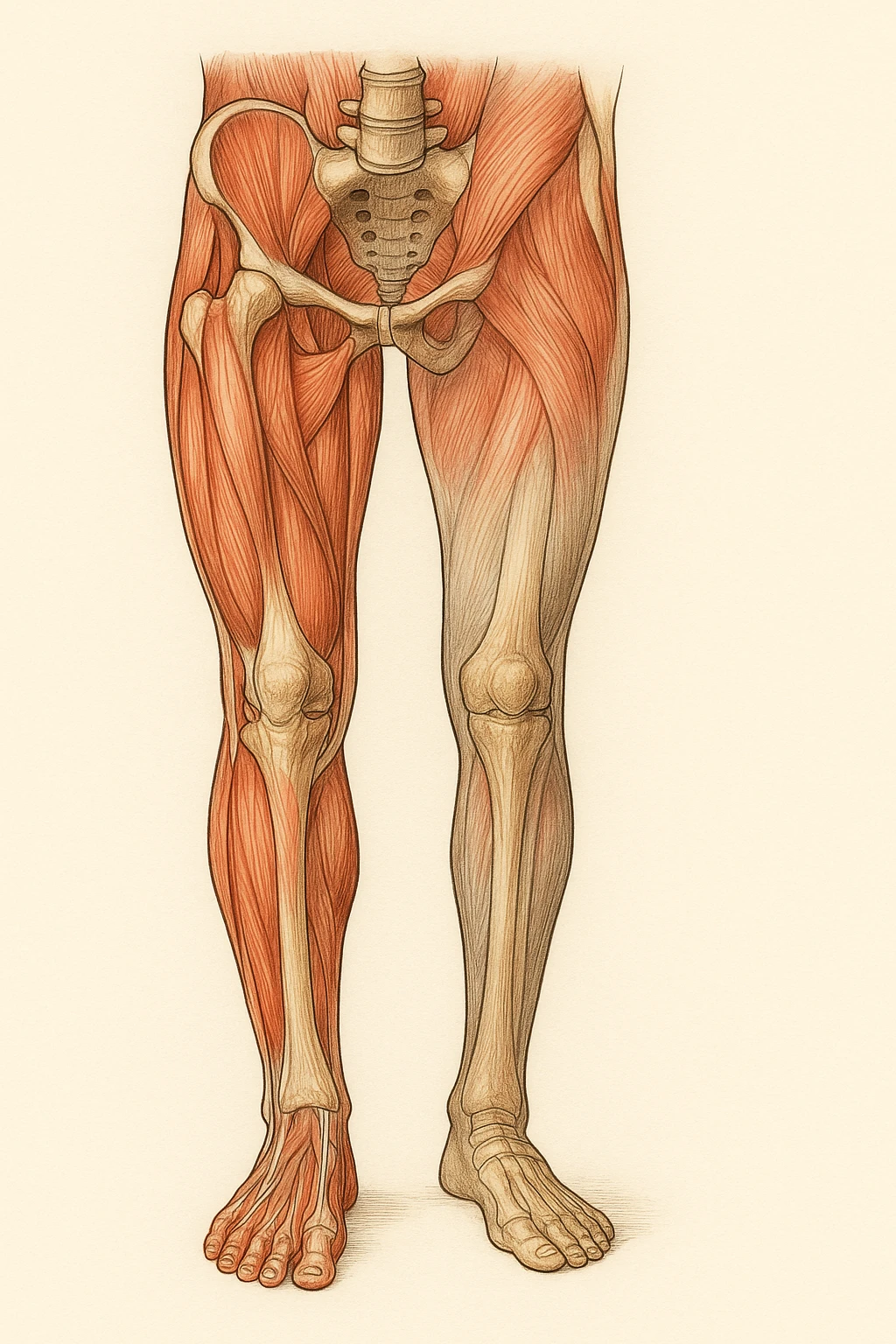 illustrazione anatomica di gamba più corta o inibita emoji