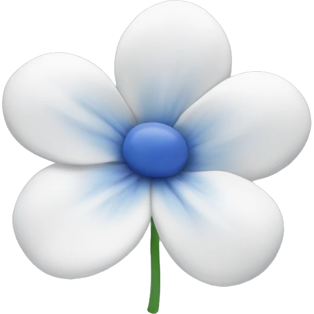 Flor azul white emoji