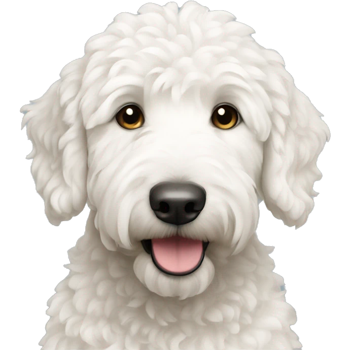 White golden doodle emoji