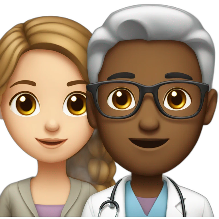 Jewish girl friendship with ophthalmologist Arabic boy emoji