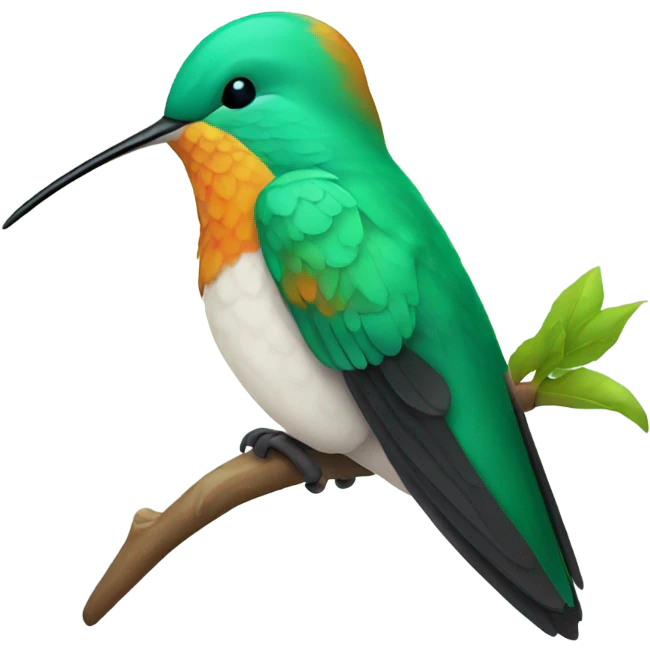 sleeping humming bird  emoji