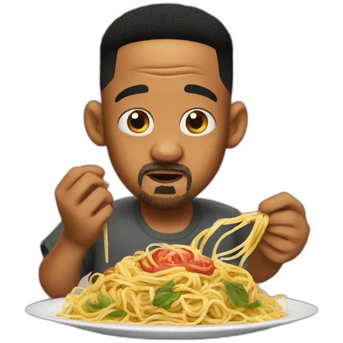will smith eating spaghetti emoji