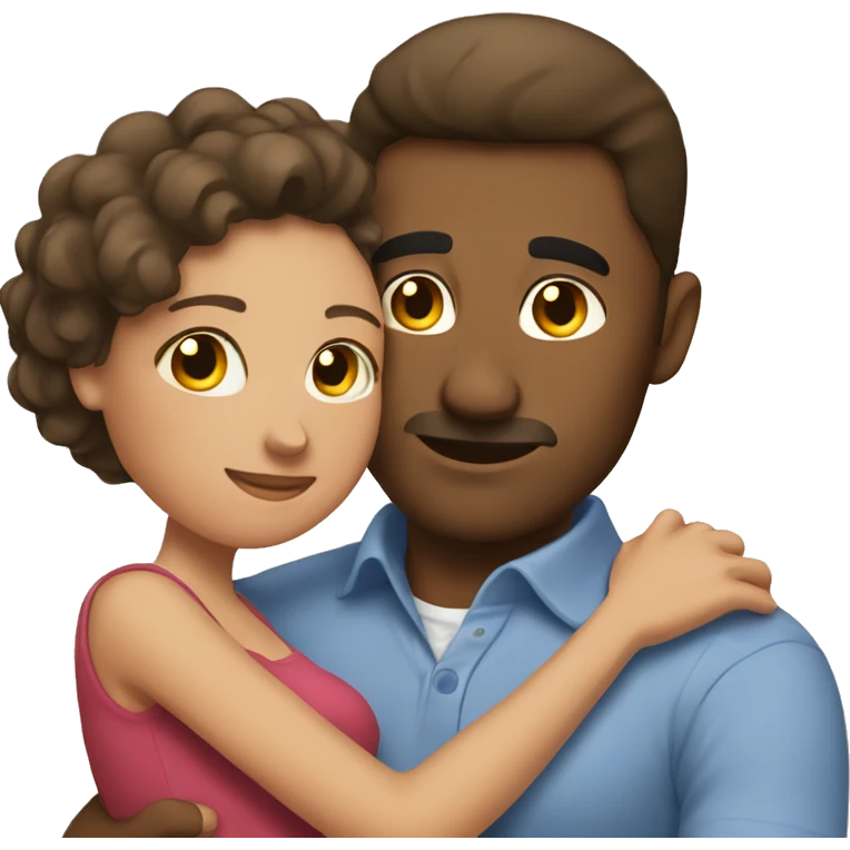 Husband cuddling wife emoji