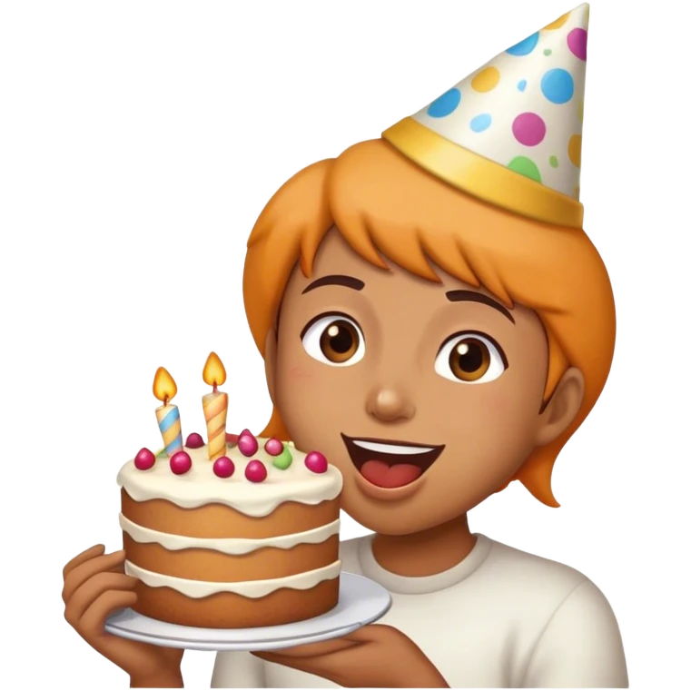 Eating cake vigorously  emoji