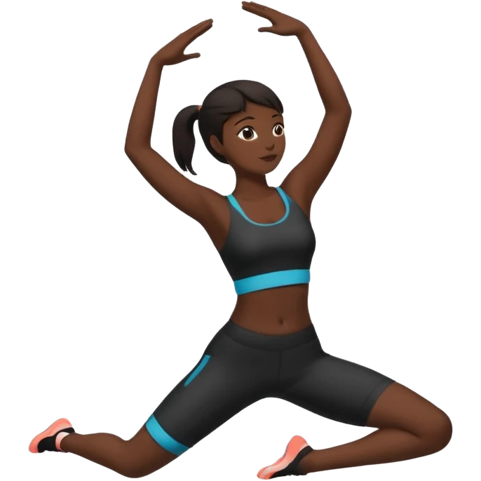  silhouette doing stretching exercise emoji