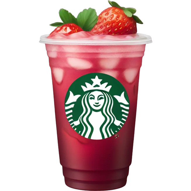 Starbucks strawberry acai refresher emoji