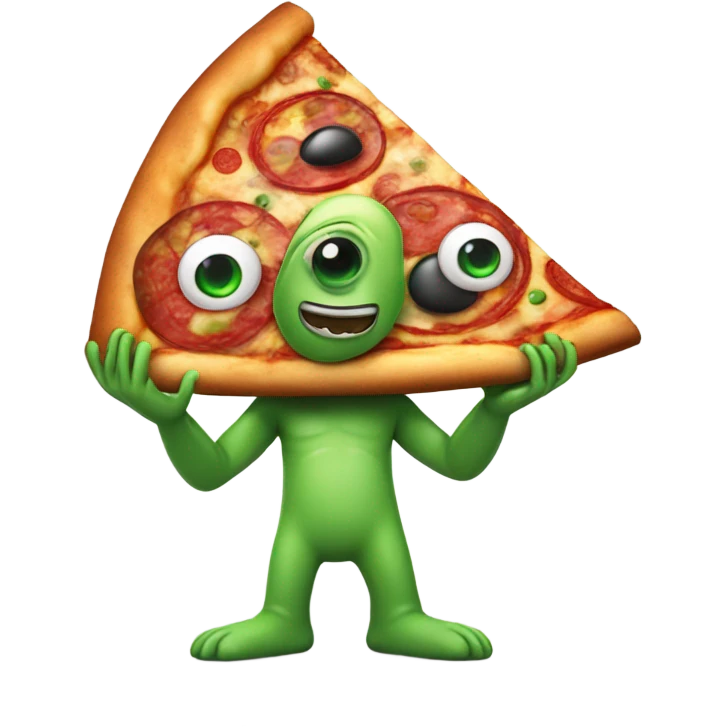 Martian with pizza  emoji