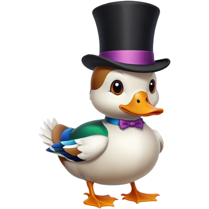 Duck doing mágico emoji