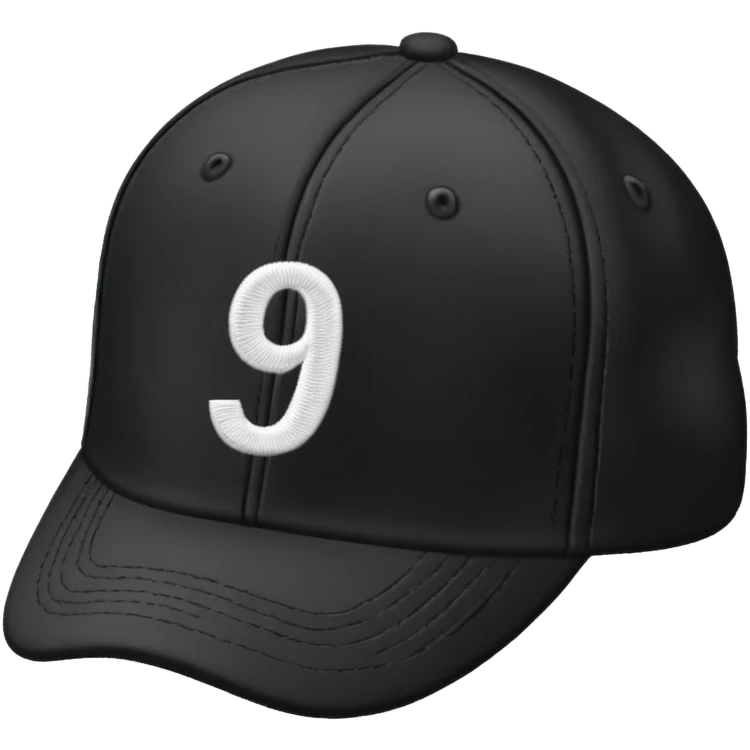black cap with number “9” on it emoji
