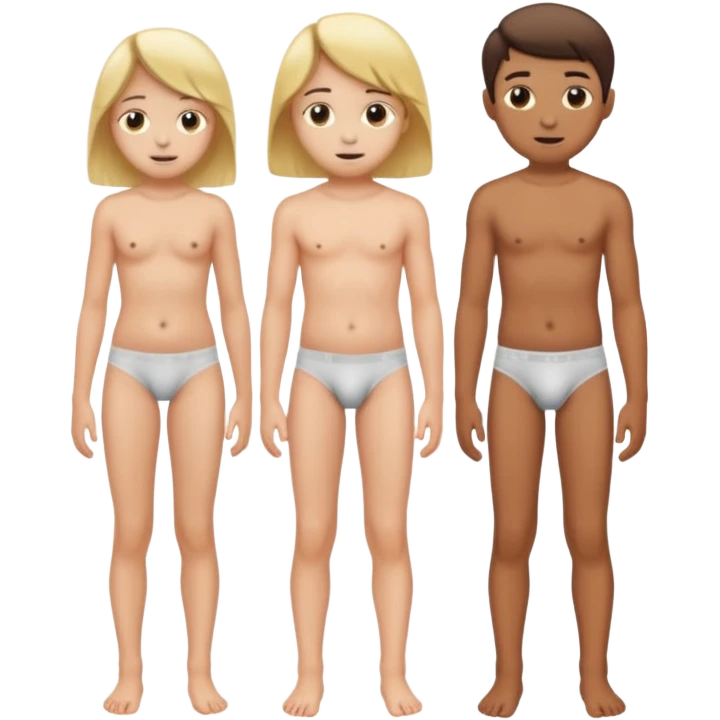12 year old child girl naked underwear  standing  with a 12 year old boy emoji