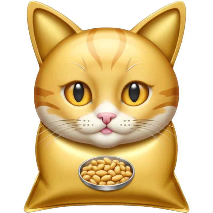 gold cat food package emoji