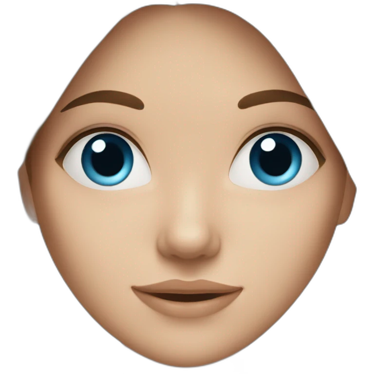 white-girl-with-brown-hair-and-blue-eyes emoji