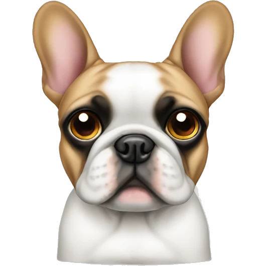 Frenchie with one eye sewed shut emoji