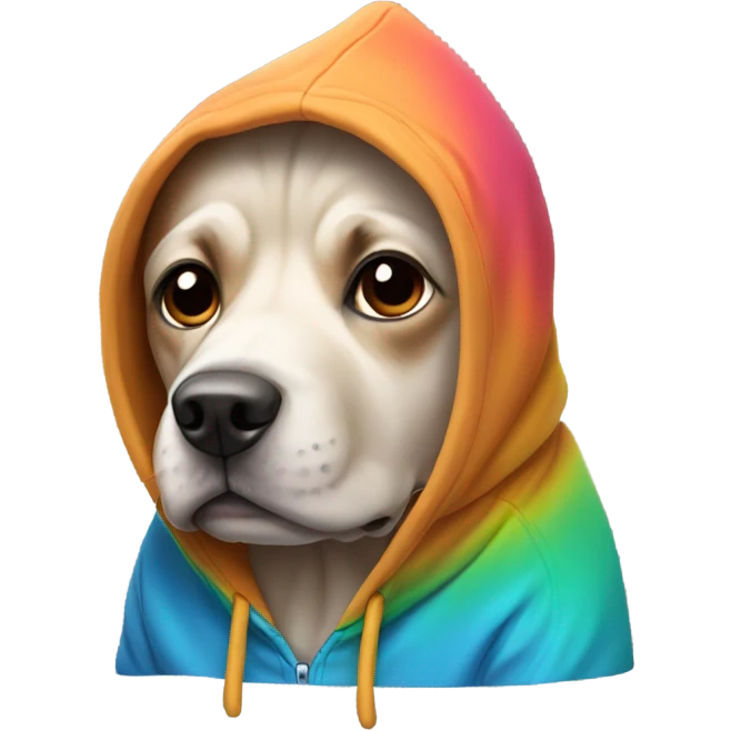 Dog wearing hoodie emoji