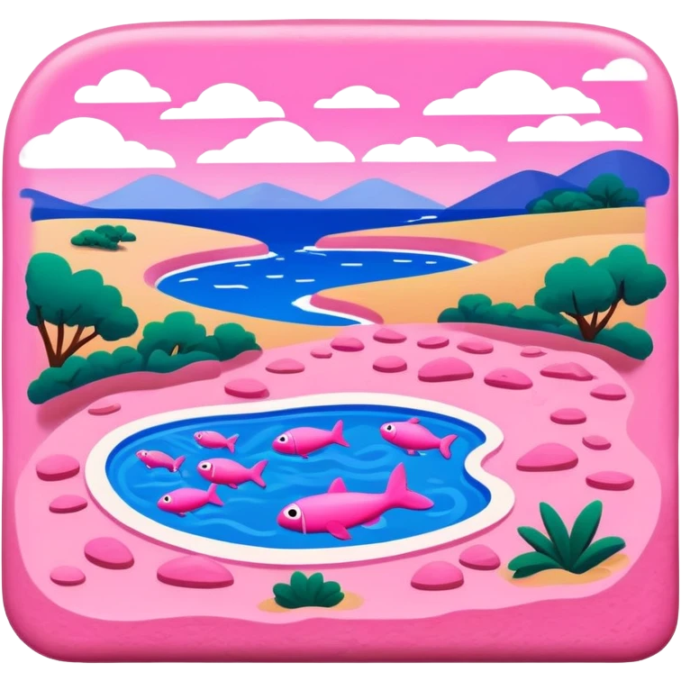 Matisse slop style pink SPAM art landscape emoji