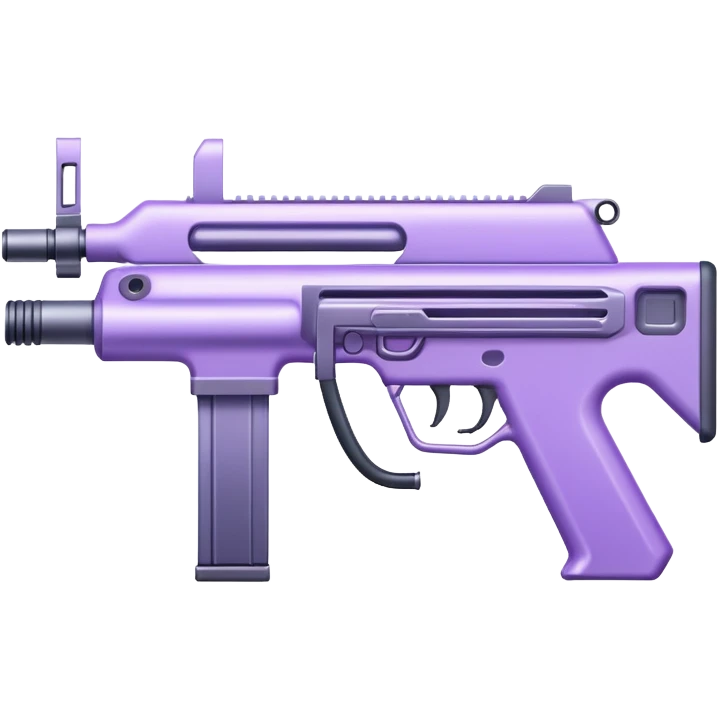 Pastel purple machine gun emoji