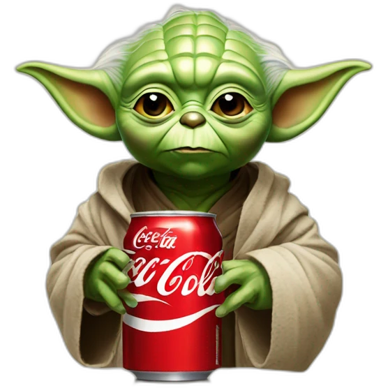 Yoda avec coca cola emoji