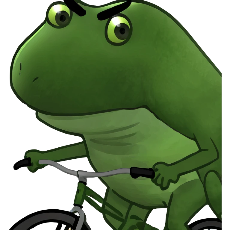 Dinosaur riding a bike emoji