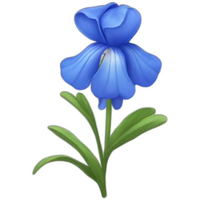 blue bonnet flower emoji