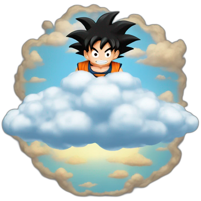 goku on a cloud emoji