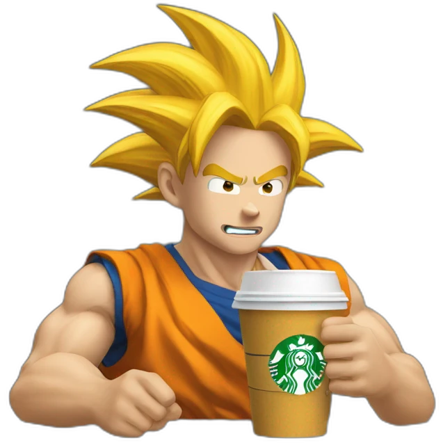 san goku drinks starbucks emoji