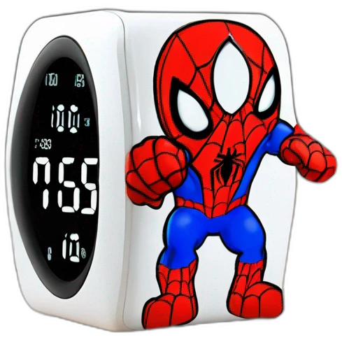 Funny spiderman modern alarm clock watch timer emoji
