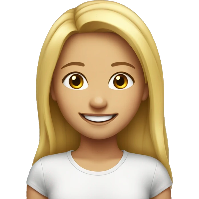 realistic smile of a girl emoji