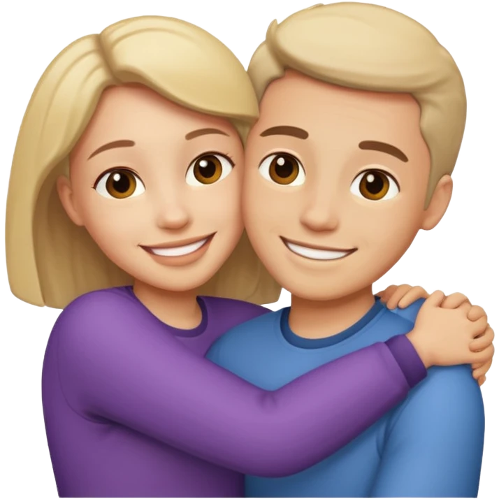 duas pessoas se abraçando  emoji