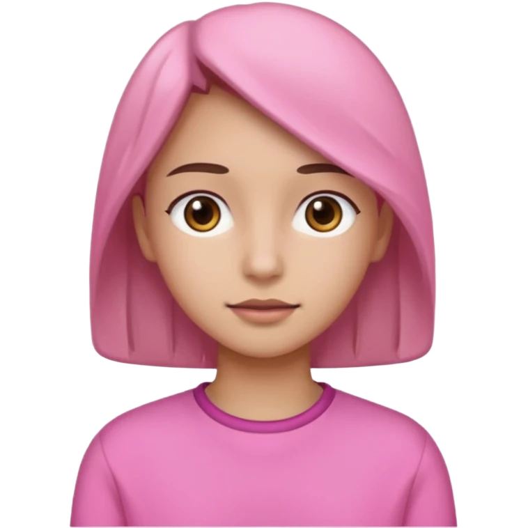 make it wear pink and brown eyes emoji