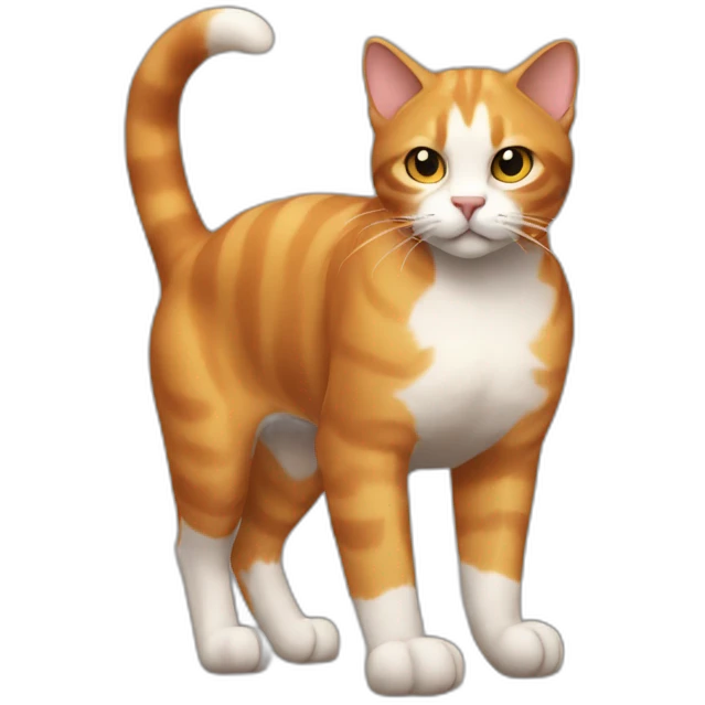 Cat roux musclé emoji