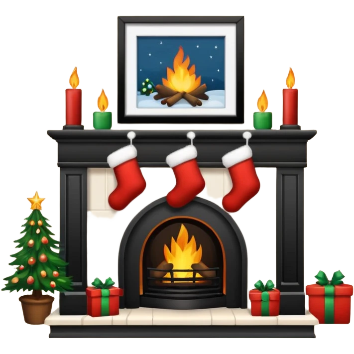 christmas fireplace emoji