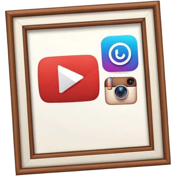 Youtube and instagram  emoji