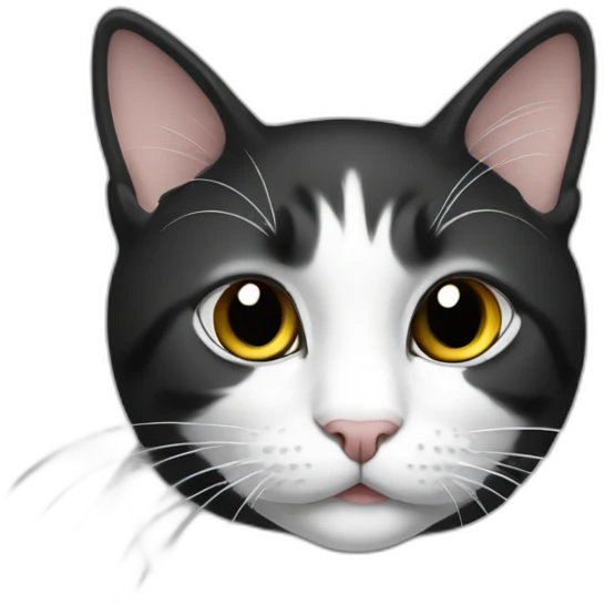Cat black and White emoji