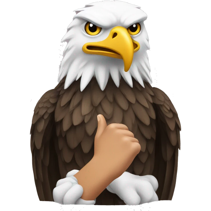 Eagle + writing hand emoji